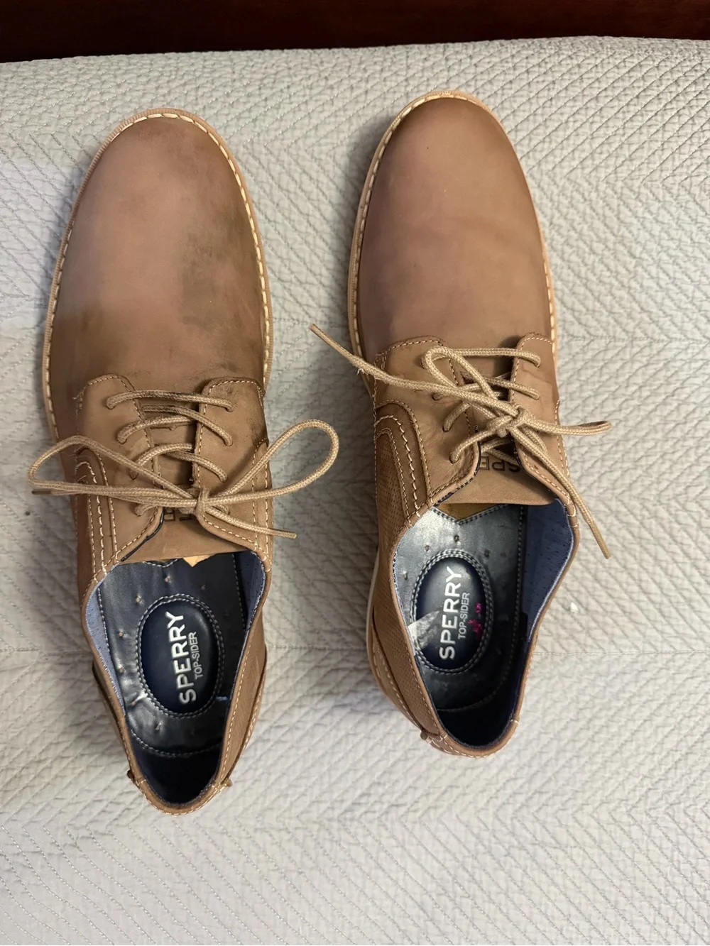Sperry Men's Brown Leather Casual Lace-Up Shoes size 10M